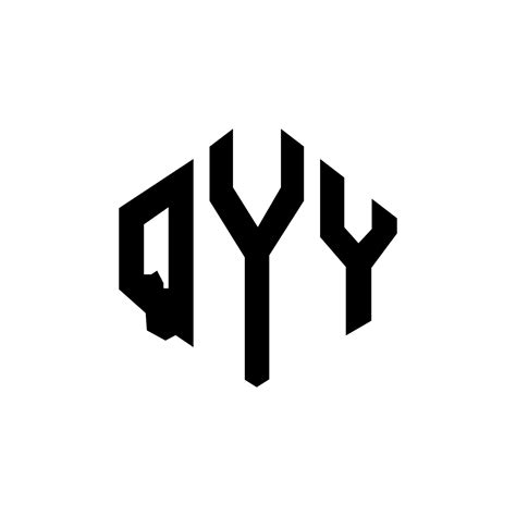 diseño de logotipo de letra qyy con forma de polígono. qyy polígono y ...