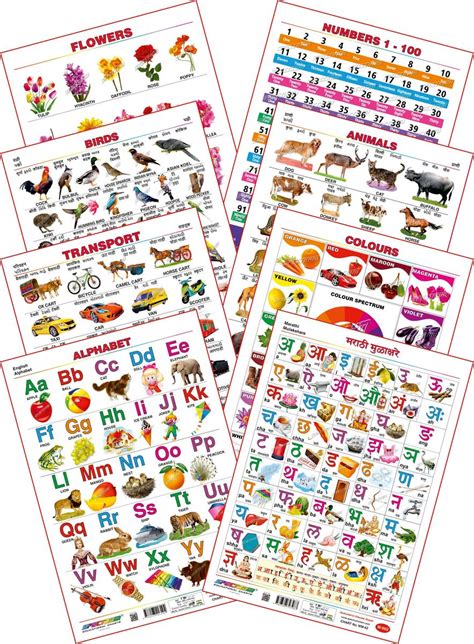 Spectrum Educational Mini Wall Chart (Set of 8) : Set 22 ( English ...