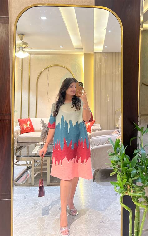 Miyaki Beaded Dress( Pink Tone) – Voguish Collection by Simran