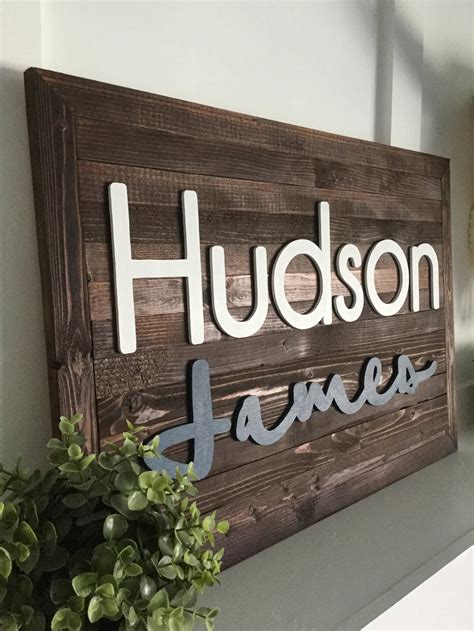 Wooden Name Signs For Nursery Boy at Leona Freedman blog