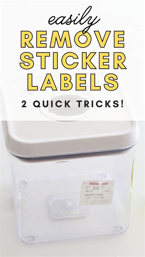 Image result for How to Get Labels Off Plastic Containers