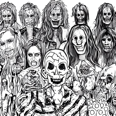 Horror Movie Coloring Pages · Creative Fabrica