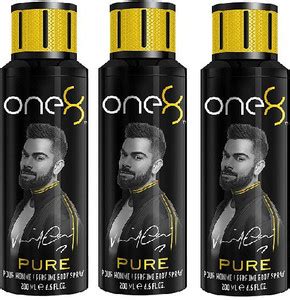 one8 by Virat Kohli PURE DEODORANT PACK OF 3 Perfume Body Spray - For ...