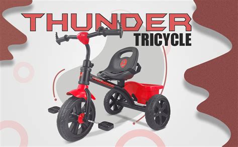 Dash Thunder Sports Tricycle for Kids, Trike Push & Plug Baby Trike ...