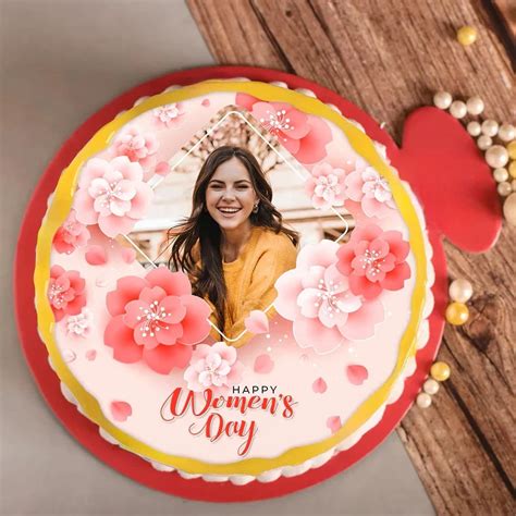 Decorated Rosy Photo Cake - Photo Cake Pineapple | Vanilla Flavor ...