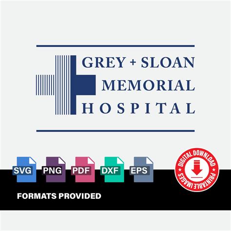 Grey's Anatomy Logo, Grey Sloan Memorial Hospital Logo, 5 Different ...