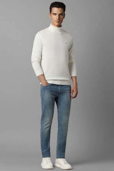 Buy Men White Solid Turtle Neck Full Sleeves Sweater Online - 944992 ...