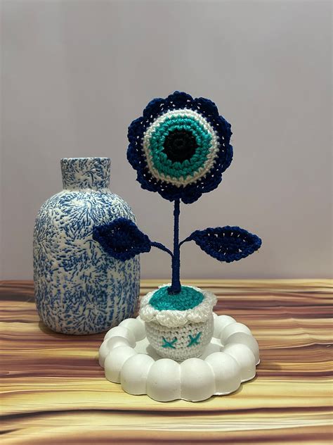 Evil Eye Crochet Flower | Naked Rituals