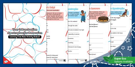 Year 2 Punctuation: Possessive Apostrophes Activity Booklet