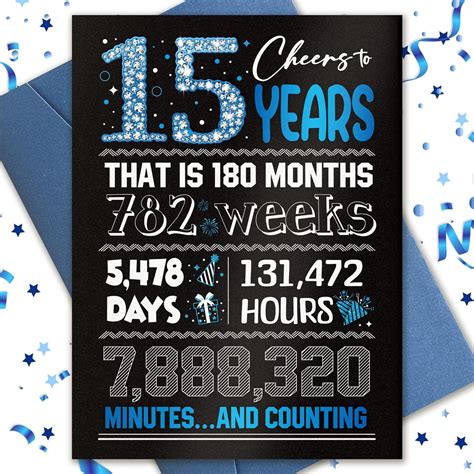 Amazon.com : 15th Birthday Card, TSVATE Gift For 15 Year Old Boy, 15th ...