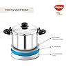 Buy Praylady 3.7L Stainless Steel Strainer Pot with Glass Lid (20 CM ...