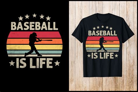 Baseball is Life Retro T-shirt Graphic by nxmnadim · Creative Fabrica