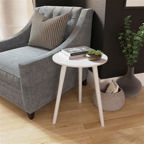 Vida Designs Round Side Table, Small End Table for Living Room, Bedroom ...