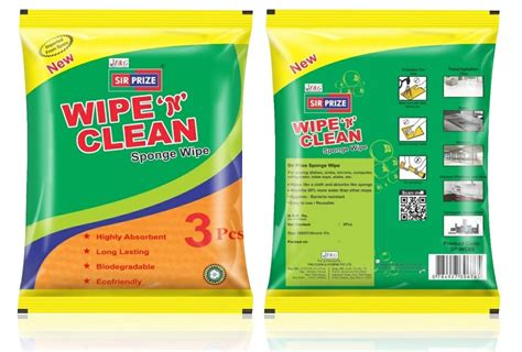 SRI Prize Sponge Wipe Large-Wipe n Shine Super absorbant Biodegradable ...