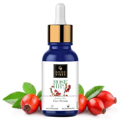 Good Vibes Rose Hip Radiant Glow Face Serum, 10 ml Light Weight Non ...