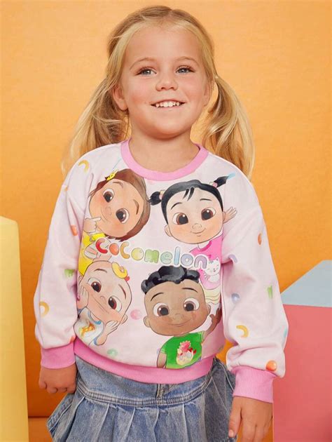 CoComelon X SHEIN Young Girl Cartoon Character Friends Colorful Letter ...