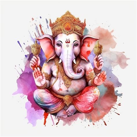 Illustration of lord ganesha for ganesh chaturthi with background ai ...