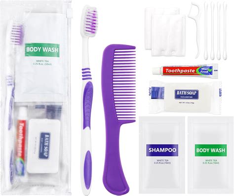 Amazon.com: Pack of 25 Hygiene Kit, Toiletry Kit Bulk, Individually Packed, Travel Disposable ...