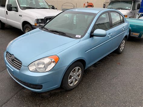 2010 HYUNDAI ACCENT, 4DR SEDAN, BLUE, VIN # KMHCN4BC2AU499516
