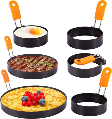 Amazon.com: Yciuse Egg Rings Pancake Mold Set, Stainless Steel Egg ...