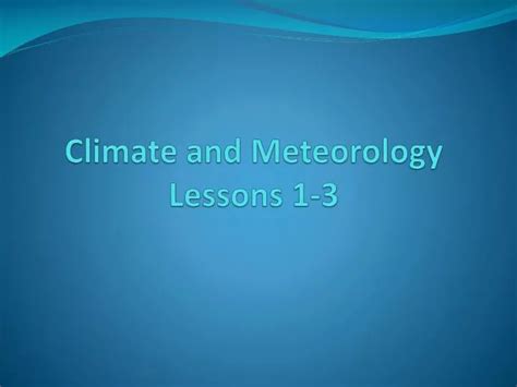 Image result for Meteorology Lessons