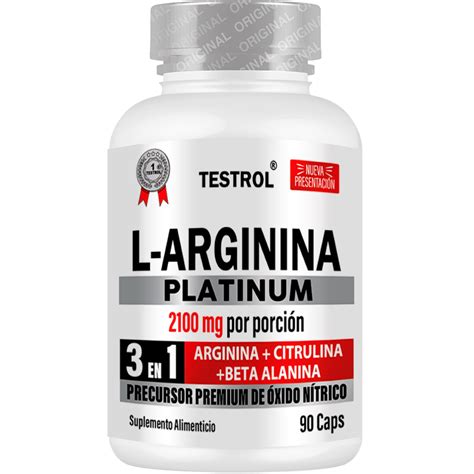 L-Arginina 2100mg Platinum Testrol 3 en 1 90 Capsulas Testrol Platinum | Bodega Aurrera en línea
