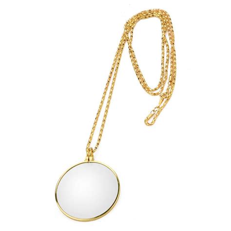 Magnifying Glass Necklace Monocle, 5X Necklace Magnifier with 1.6 inch ...