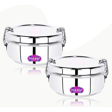 Buy HAZEL Steel Tiffin Box for Office | Stainless Steel Lunch Box, 350 ...