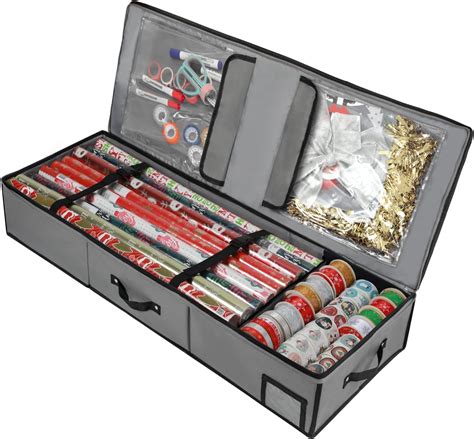 Amazon.com: Wrapping Paper Storage Containers - Fits up to 24 Rolls ...
