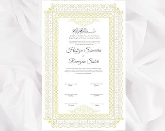 Buy Nikkah Contract Template,printable Nikkah Contract,editable ...