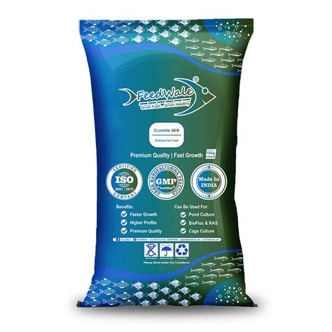 Best Starter Fish Feed FeedWale Crumble 40/6 Sinking 10kg - ProductWale