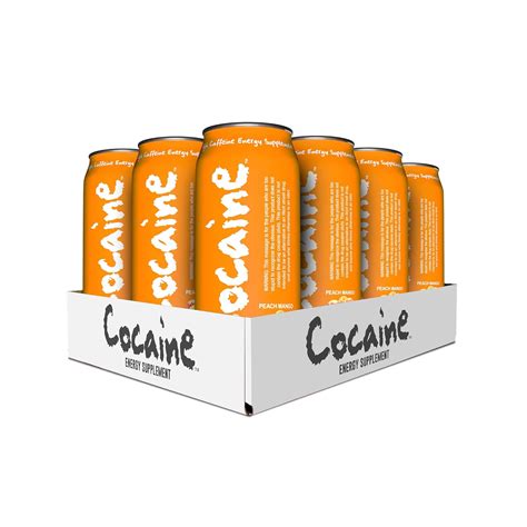 Amazon.com : Cocaine Energy Drink, Caffeine Energy Supplement Peach ...