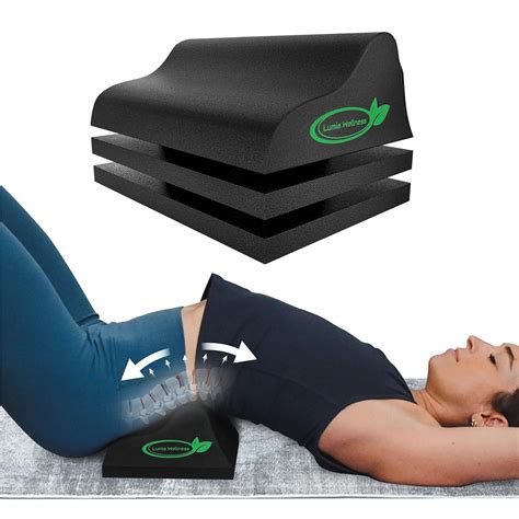 Amazon.com: Lumia Wellness Lumbar Traction Block, Chiropractic Back Stretcher for Pain Relief ...