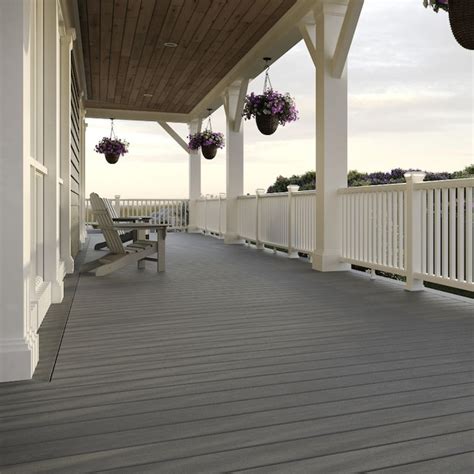 Trex Transcend Lineage 1-in x 6-in x 20-ft Island Mist Composite Deck ...