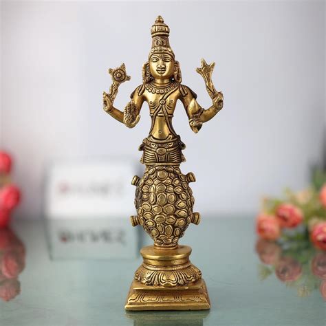 Buy Bhunes Brass Vishnu Kurma Avatar Idol Brass Murti Bhagwan Kurma ...
