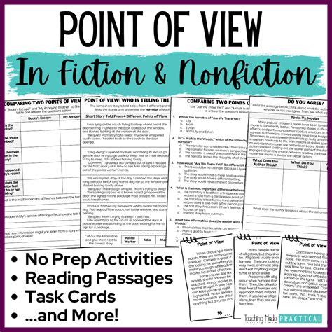 Perspective Worksheets Point Of View Printables & Worksheets For Kids