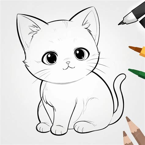 Cats to draw Cats to Paint Cats to Color Cats Black and White Drawing of Cats Picture of Cats ...
