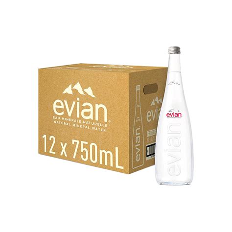 Evian - Sparkling Mineral Water in Glass Bottle (750ml) (12/carton ...
