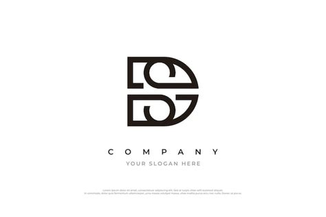 Eerste brief SD Logo of DS Logo Design Vector | Premium Vector