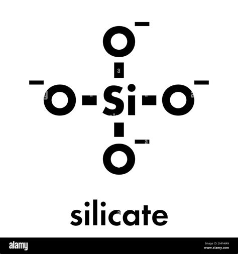 Orthosilicate (silicon tetroxide, silicate) anion, chemical structure ...