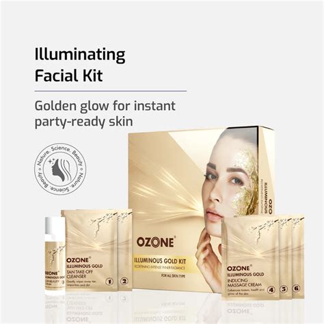 Best Illuminous Gold facial Kit (Pack of 2) for Radiant Skin – Ozone ...