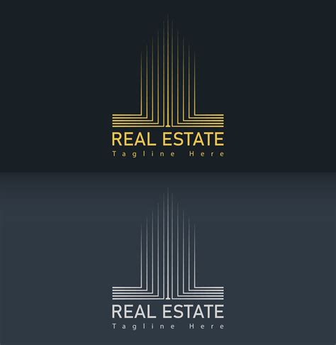 Luxury real estate logo design with line style. 3134306 Vector Art at ...