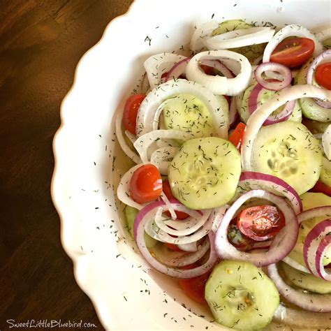 tomato cucumber onion vinegar salad