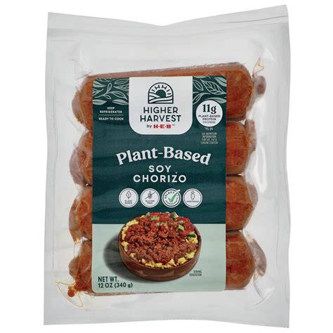 Higher Harvest by H-E-B Plant-Based Soy Chorizo - Shop Tofu & meat ...