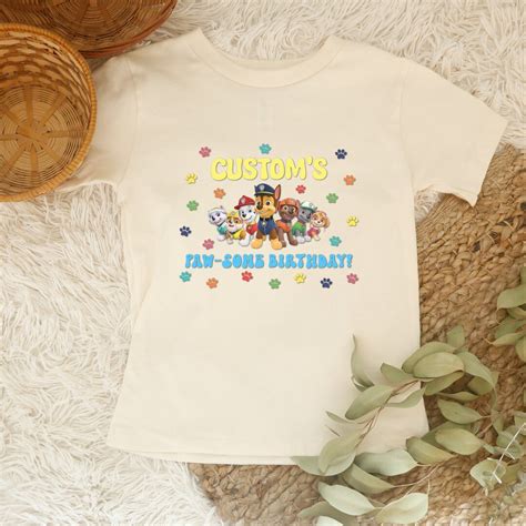 Paw Patrol Birthday Shirt Paw Patrol Custom Shirt Personalized - Etsy