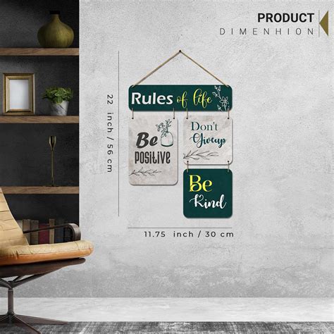 Inspirational Quotes MDF Wood Wall Hanging for a Motivating and ...