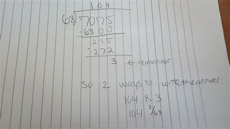 7075 divided by 68 long division - brainly.com