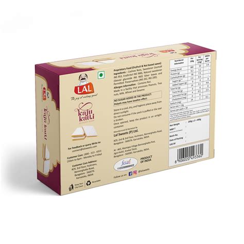 Lal Sweets Sugar Free Kaju Katli 400g – Lal Sweets Pvt Ltd