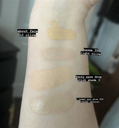 Swatches: new About Face foundation in shade L2 Olive (more info in ...