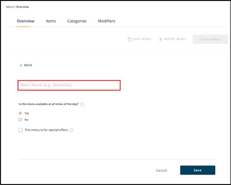 Basic Menu Example 的图像结果